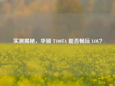 实测揭秘，华硕 T100TA 能否畅玩 LOL？