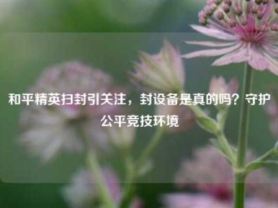 和平精英扫封引关注，封设备是真的吗？守护公平竞技环境