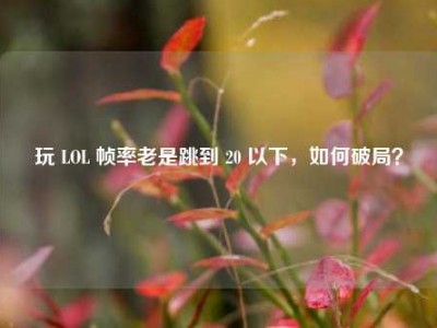 玩 LOL 帧率老是跳到 20 以下，如何破局？