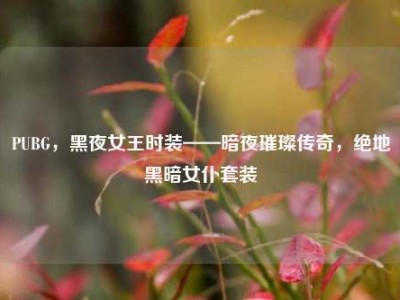 PUBG，黑夜女王时装——暗夜璀璨传奇，绝地黑暗女仆套装