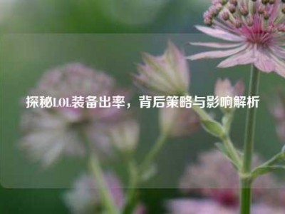 探秘LOL装备出率，背后策略与影响解析