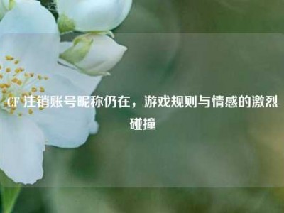 CF 注销账号昵称仍在，游戏规则与情感的激烈碰撞