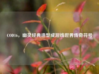 COD16，幽灵经典造型成游戏世界传奇符号