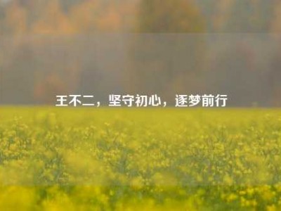 王不二，坚守初心，逐梦前行