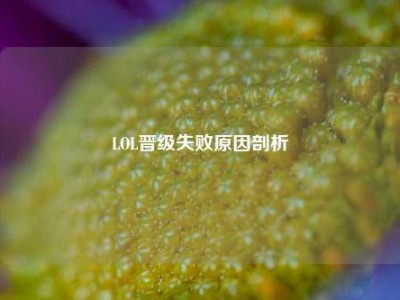 LOL晋级失败原因剖析