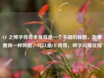 CF 之帅字传奇本身就是一个不错的标题，如果要换一种风格，可以是CF 传奇，帅字闪耀征程