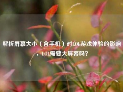 解析屏幕大小（含手机）对LOL游戏体验的影响，LOL需要大屏幕吗？