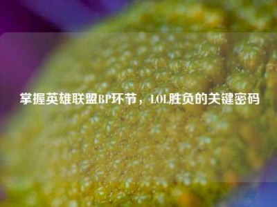掌握英雄联盟BP环节，LOL胜负的关键密码