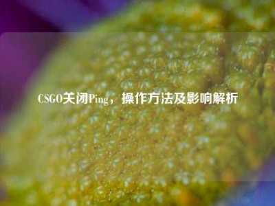 CSGO关闭Ping，操作方法及影响解析