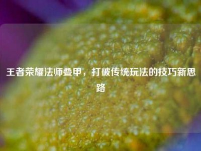 王者荣耀法师叠甲，打破传统玩法的技巧新思路