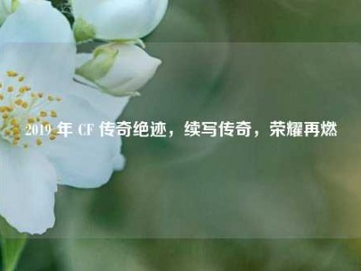 2019 年 CF 传奇绝迹，续写传奇，荣耀再燃