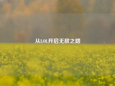 从LOL开启无敌之路
