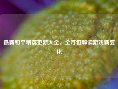 最新和平精英更新大全，全方位解读游戏新变化