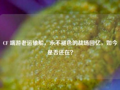CF 端游老运输船，永不褪色的战场回忆，如今是否还在？