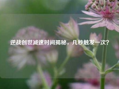 逆战创世减速时间揭秘，几秒触发一次？