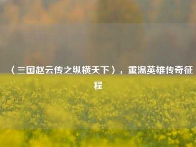 〈三国赵云传之纵横天下〉，重温英雄传奇征程