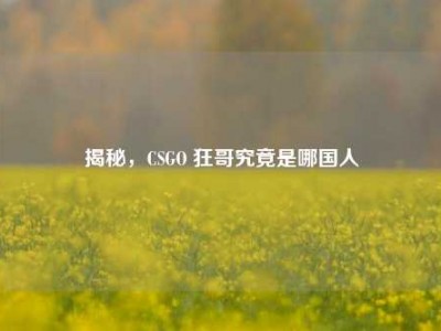 揭秘，CSGO 狂哥究竟是哪国人