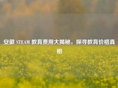 安徽 STEAM 教育费用大揭秘，探寻教育价格真相