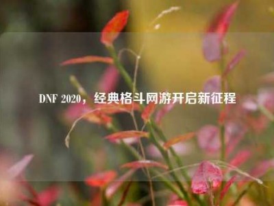 DNF 2020，经典格斗网游开启新征程