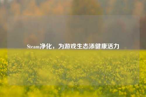 Steam净化，为游戏生态添健康活力