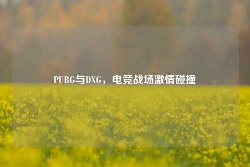 PUBG与DXG，电竞战场激情碰撞