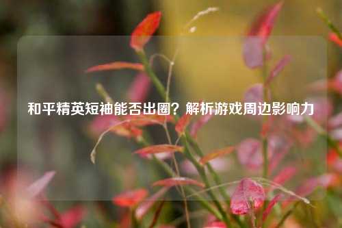 和平精英短袖能否出圈？解析游戏周边影响力