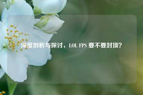 深度剖析与探讨，LOL FPS 要不要封顶？