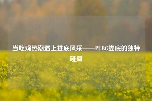 当吃鸡热潮遇上娄底风采——PUBG娄底的独特碰撞