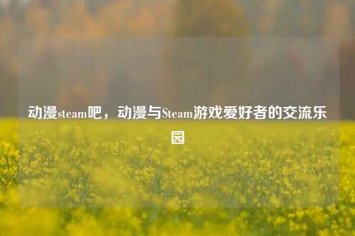 动漫steam吧，动漫与Steam游戏爱好者的交流乐园