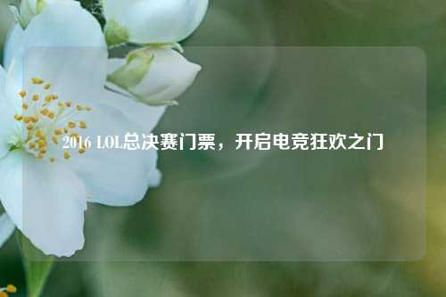 2016 LOL总决赛门票，开启电竞狂欢之门