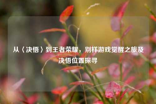 从〈决悟〉到王者荣耀，别样游戏觉醒之旅及决悟位置探寻