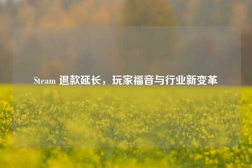 Steam 退款延长，玩家福音与行业新变革