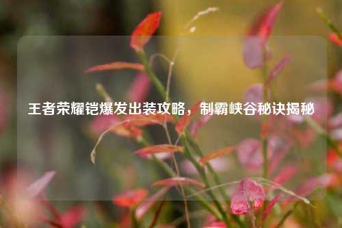 王者荣耀铠爆发出装攻略，制霸峡谷秘诀揭秘