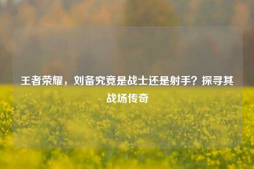 王者荣耀，刘备究竟是战士还是射手？探寻其战场传奇